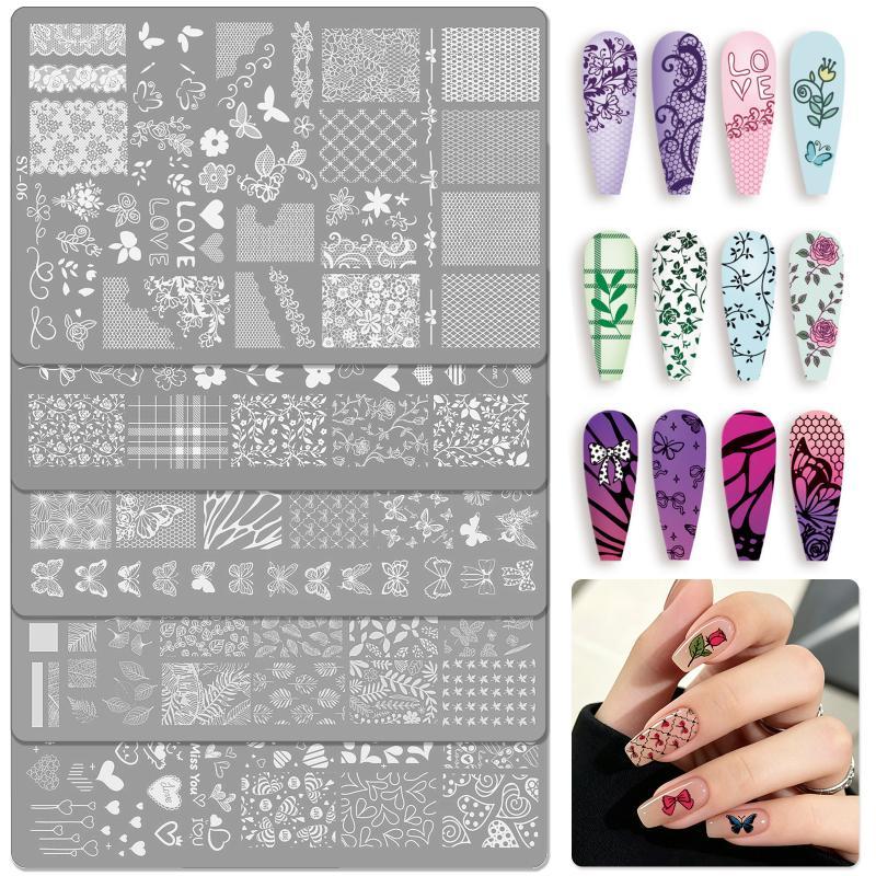Stensil Transfer Seni Kuku Bar - Resin Art Template ulasan dan harga