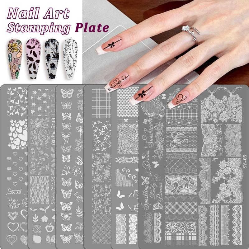 Stensil Transfer Seni Kuku Bar - Resin Art Template ulasan dan harga