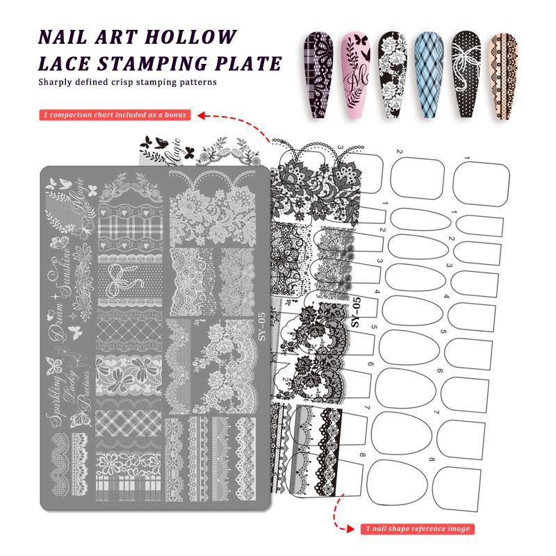 Stensil Transfer Seni Kuku Bar - Resin Art Template ulasan dan harga