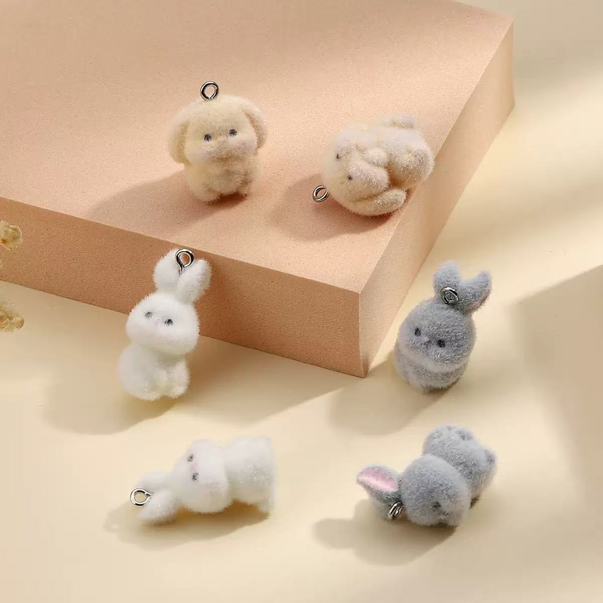 10 pcs Gantungan Resin Kelinci - Resin Art Keychain ulasan dan harga