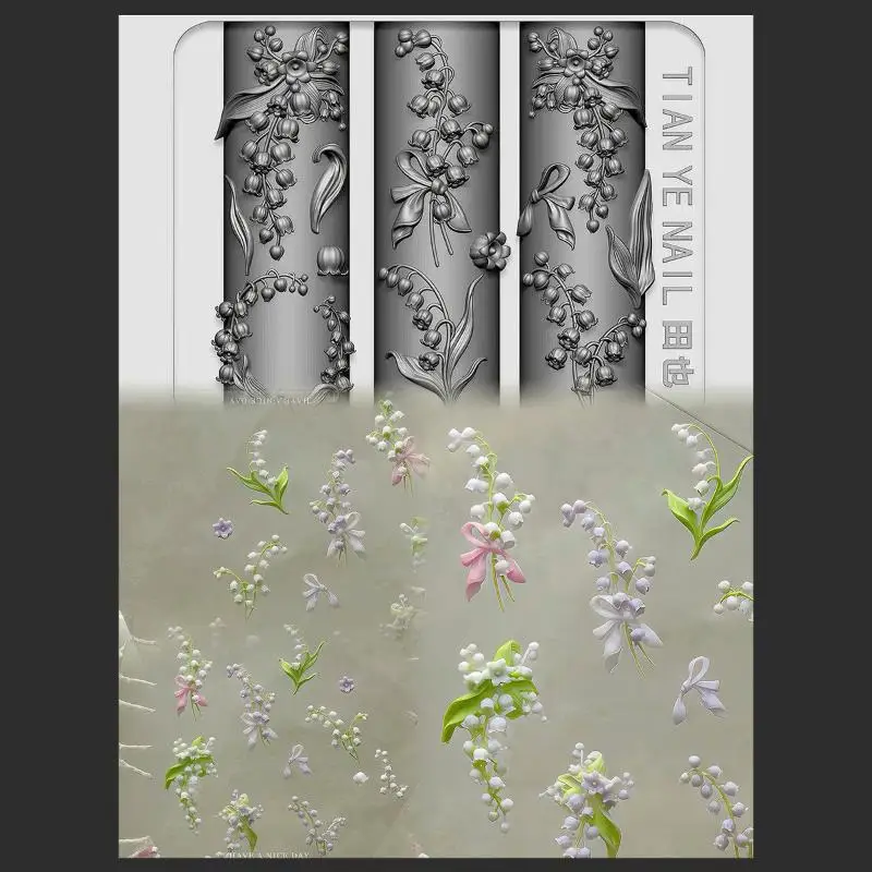 Cetakan Kuku Melengkung 3D Ser - Resin Art Template ulasan dan harga